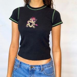 ‼️SOLD ON OTHER APP‼️Brandy Melville Dragon Top 🐲